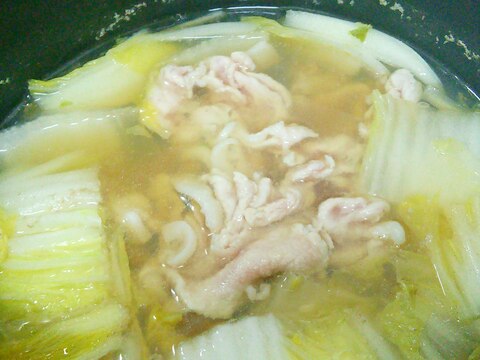 白菜と豚しゃぶのあったかお鍋☆生姜風味